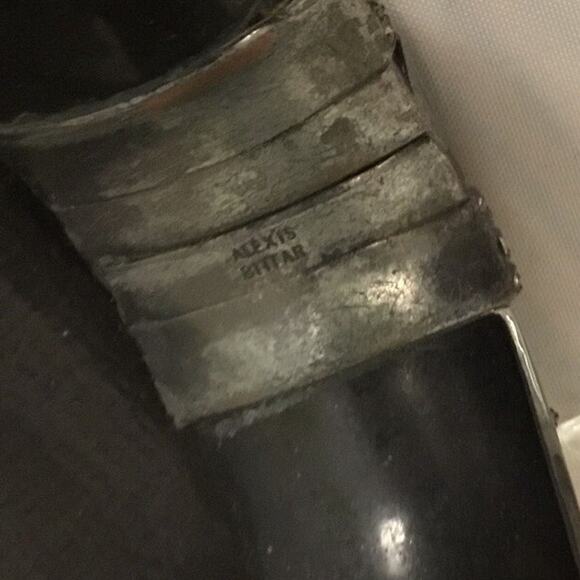 ALEXIS BITTAR Clear Lucite Black Splatter Origami Crystal Inlay Bracelet RARE - Picture 2 of 10